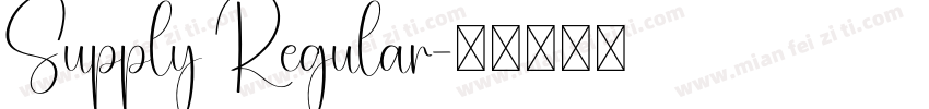 Supply Regular字体转换